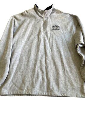 Vintage Walt Disney World 2003 Gray 1/4 Zip Sweatshirt XXXL Mickey Embroidery
